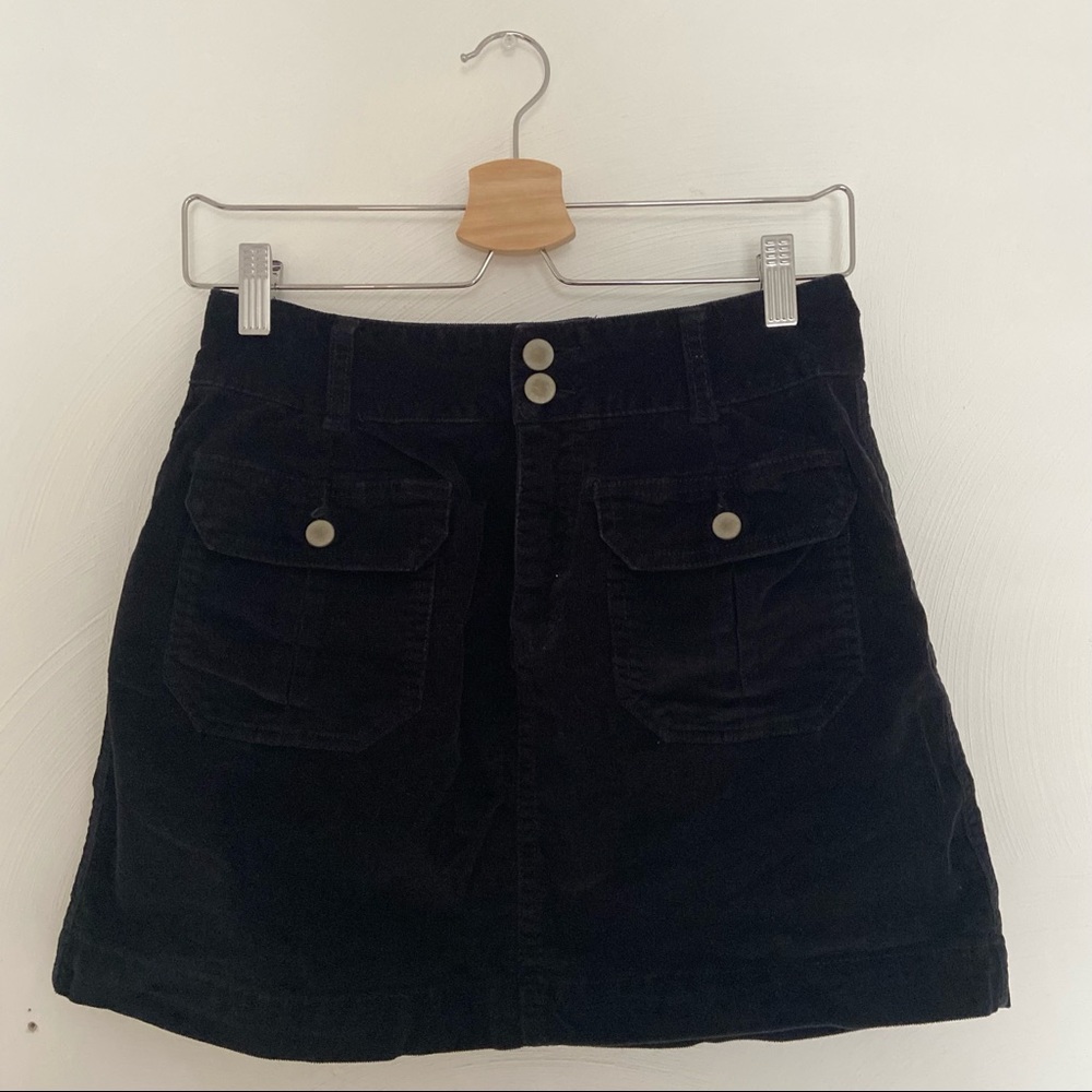 Love, Fire black Corduroy Mini Skirt Size Small